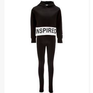 Marika black hoodie and leggings set. SZ.5/6. NWT